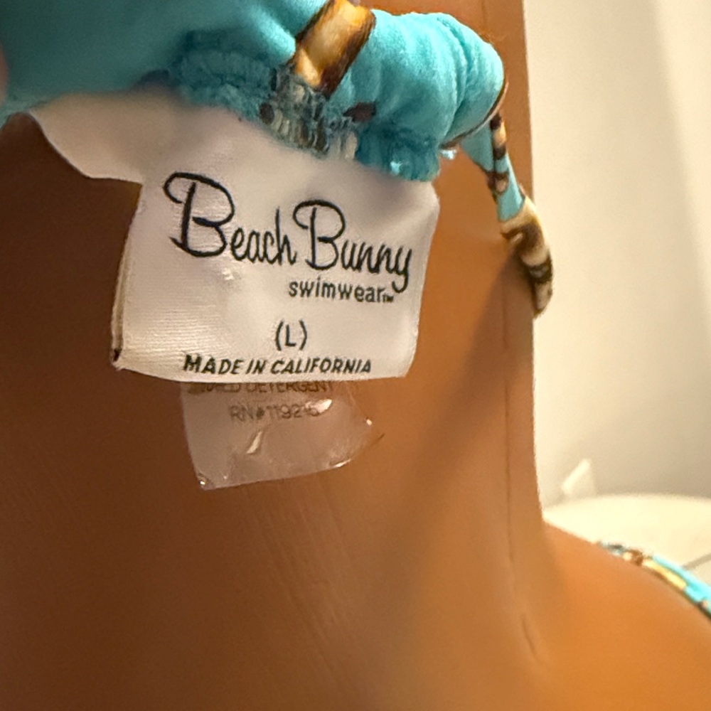 Beach Bunny Turquoise Chain-Print String Bikini - Picture 10 of 10